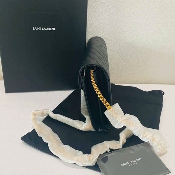 Auth YSL Wallet on Chain Large Envelope Brand New - Picture 5 of 9